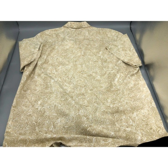 Columbia Mens Large Cream Color Camp Shirt Large - Picture 8 of 11